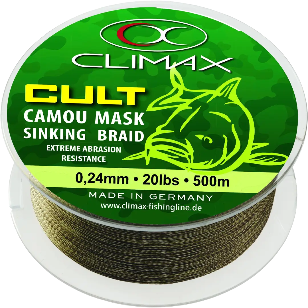 Climax Cult Camou Mask Synkende Fletline 3000m 0,30mm 30lbs - Fletline