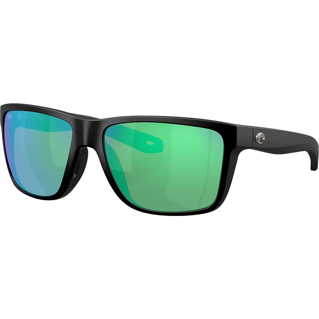 Costa Del Mar Broadbill II Polaroid Solbriller Matte Black Glas Green Mirror - Fiskebriller