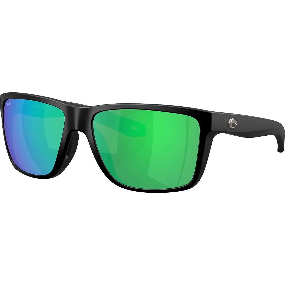 Costa Del Mar Broadbill II Polaroid Solbriller Matte Black Polycarbonate Green Mirror - Fiskebriller