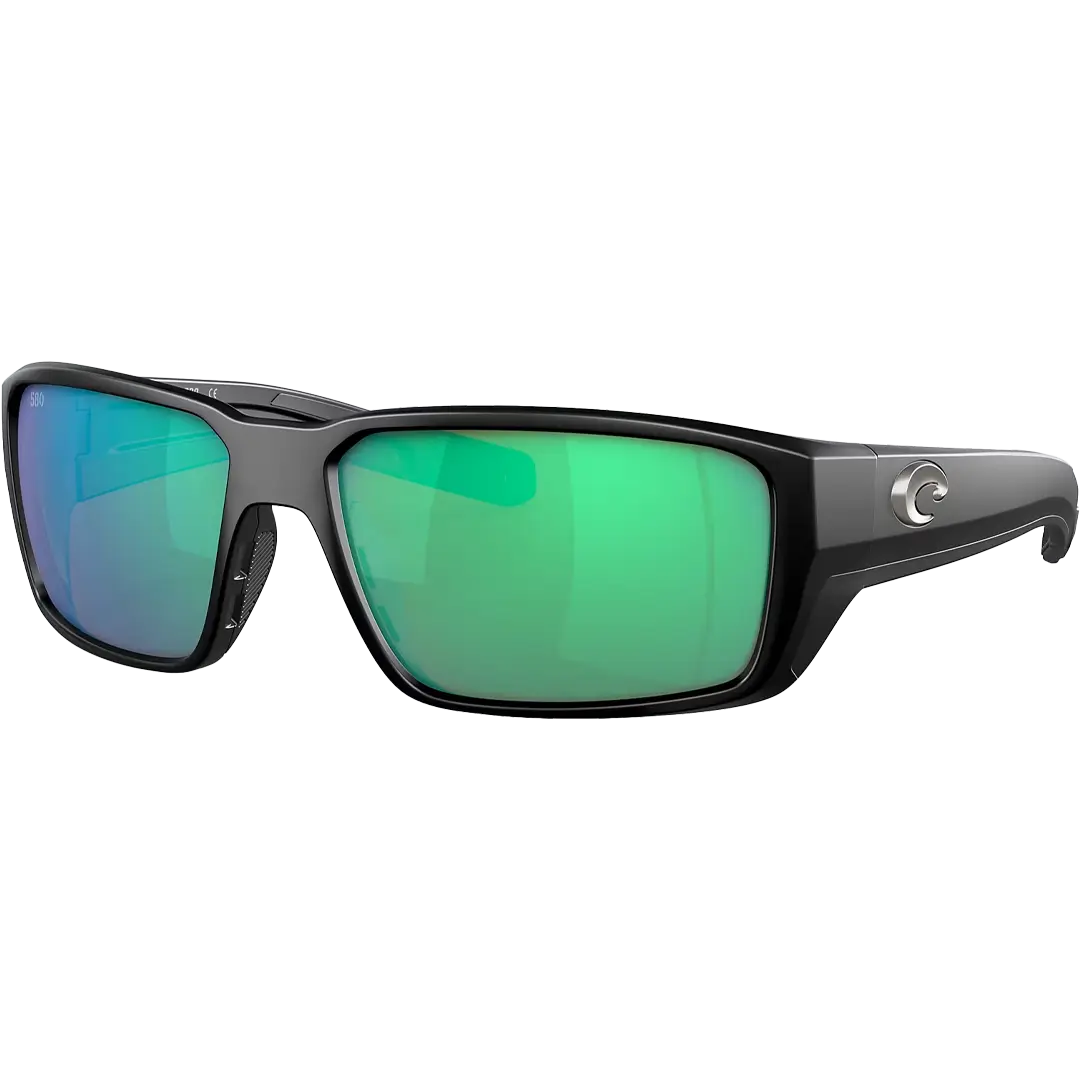 Costa Del Mar Fantail Pro Polaroid Solbriller Matte Black Glas Green Mirror - Fiskebriller