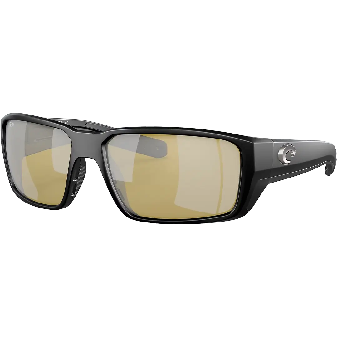 Costa Del Mar Fantail Pro Polaroid Solbriller Matte Black Glas Sunrise Silver Mirror - Fiskebriller
