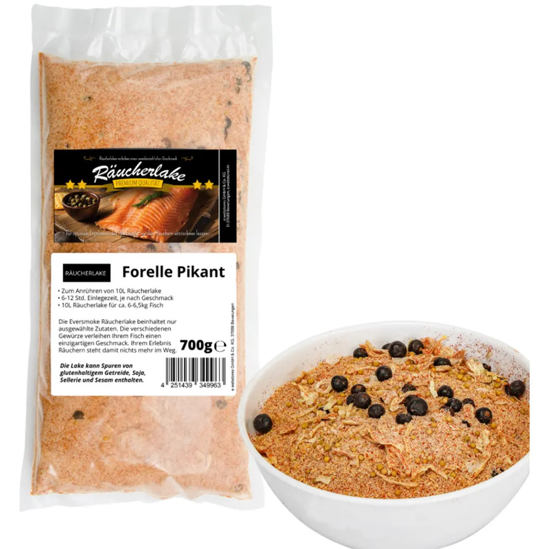 Smoke Club Rygesalt 700g Forel (Ørred) Pikant - Rygesmuld, flis og salt