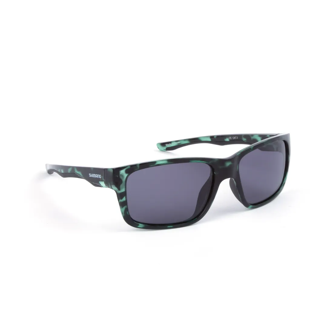 Shimano Polaroid Solbriller Green Tortoiseshell & Dark Grey - Fiskebriller
