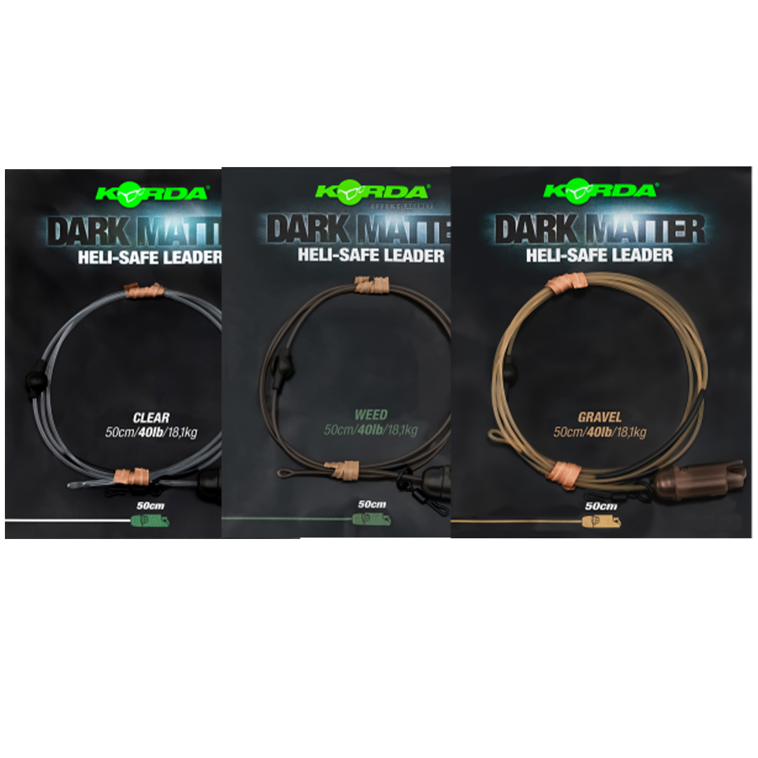 Korda Dark Matter Leader Heli-Safe 100cm Clear - Karpe rigs
