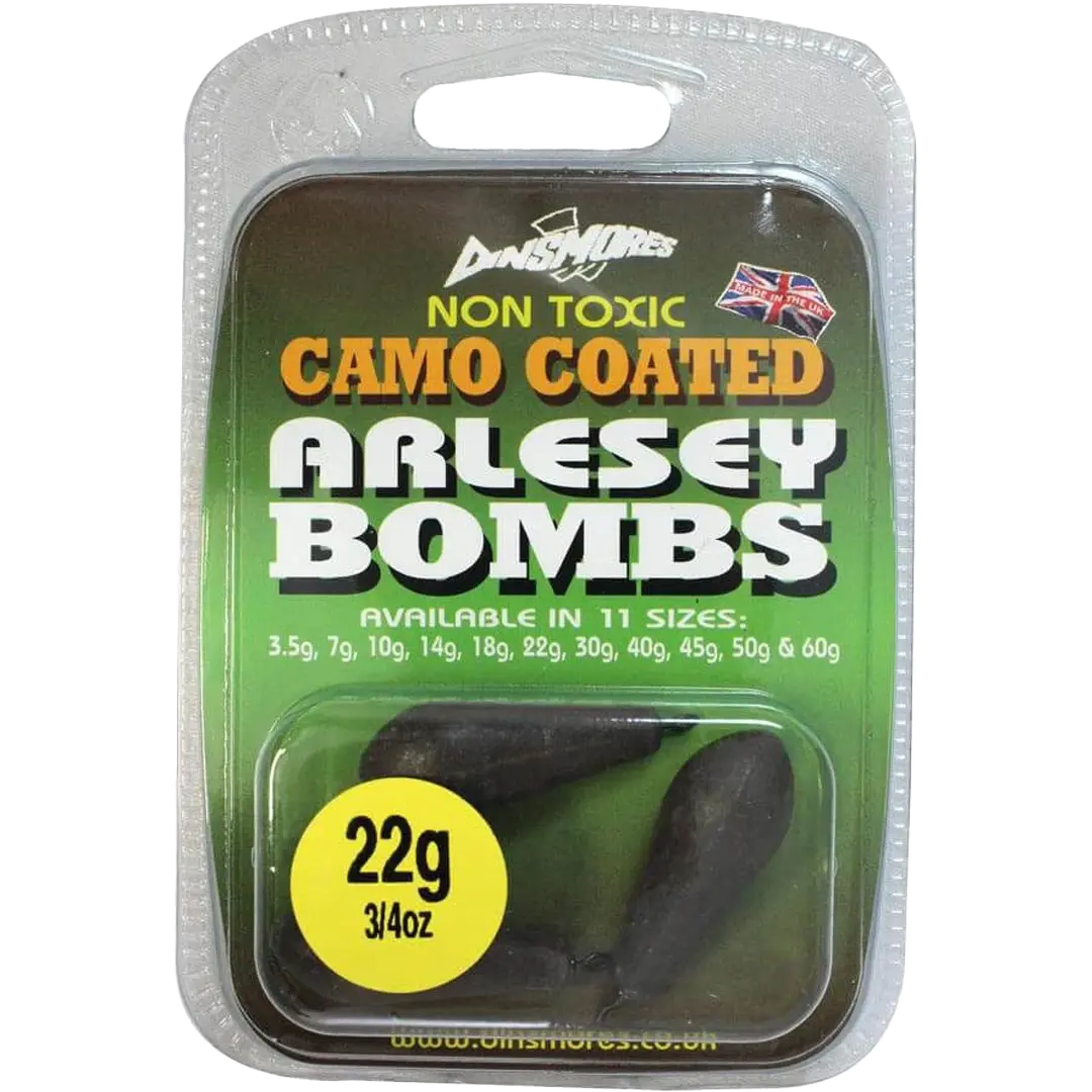 Dinsmores Arlesey Bombs miljølodder 60gram (2stk.) - Lodder