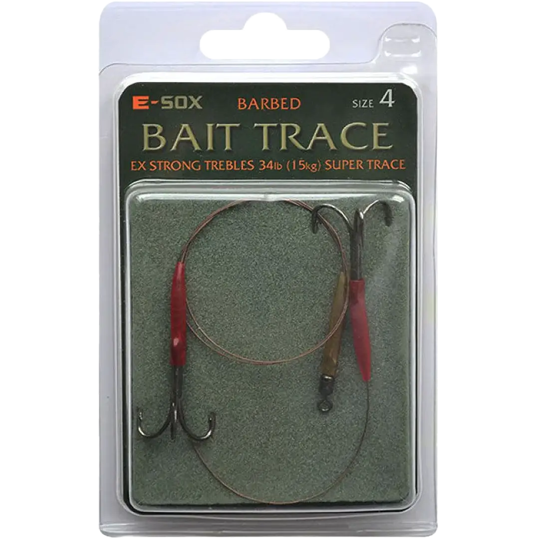 Drennan E-Sox Bait Trace Deadbait Rig St. 6 - Wire-floucarbon forfang & Stingers