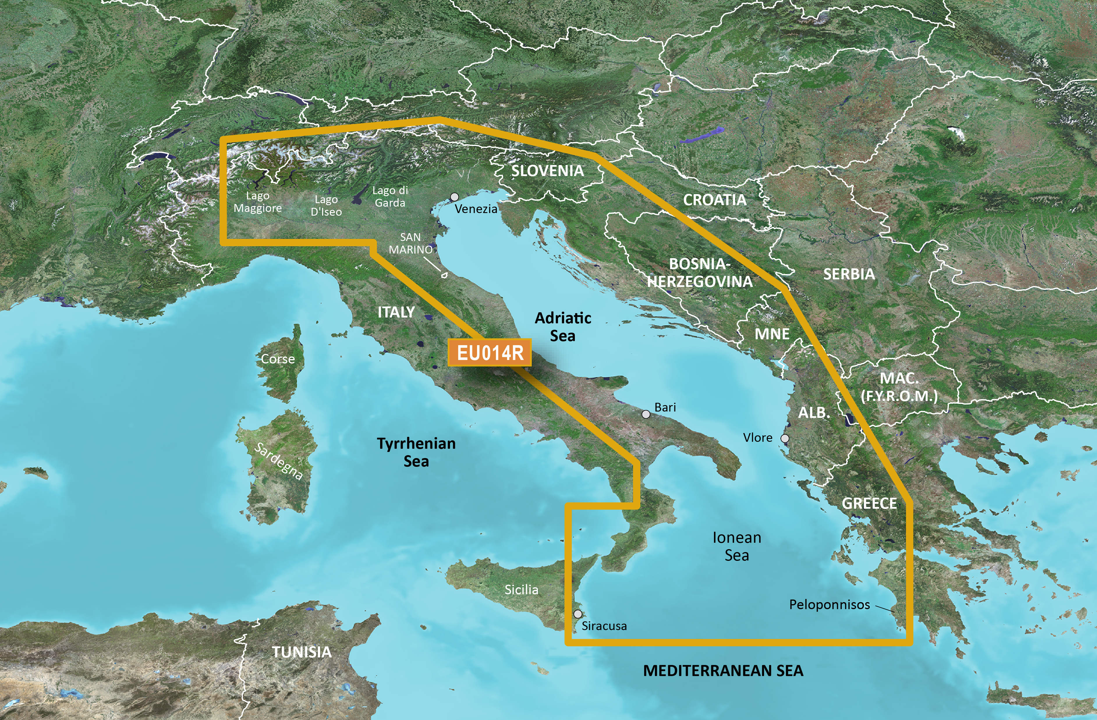 Garmin BlueChart G3 HXEU014R Italien, Adriaterhavet (MicroSD/SD) - Søkort