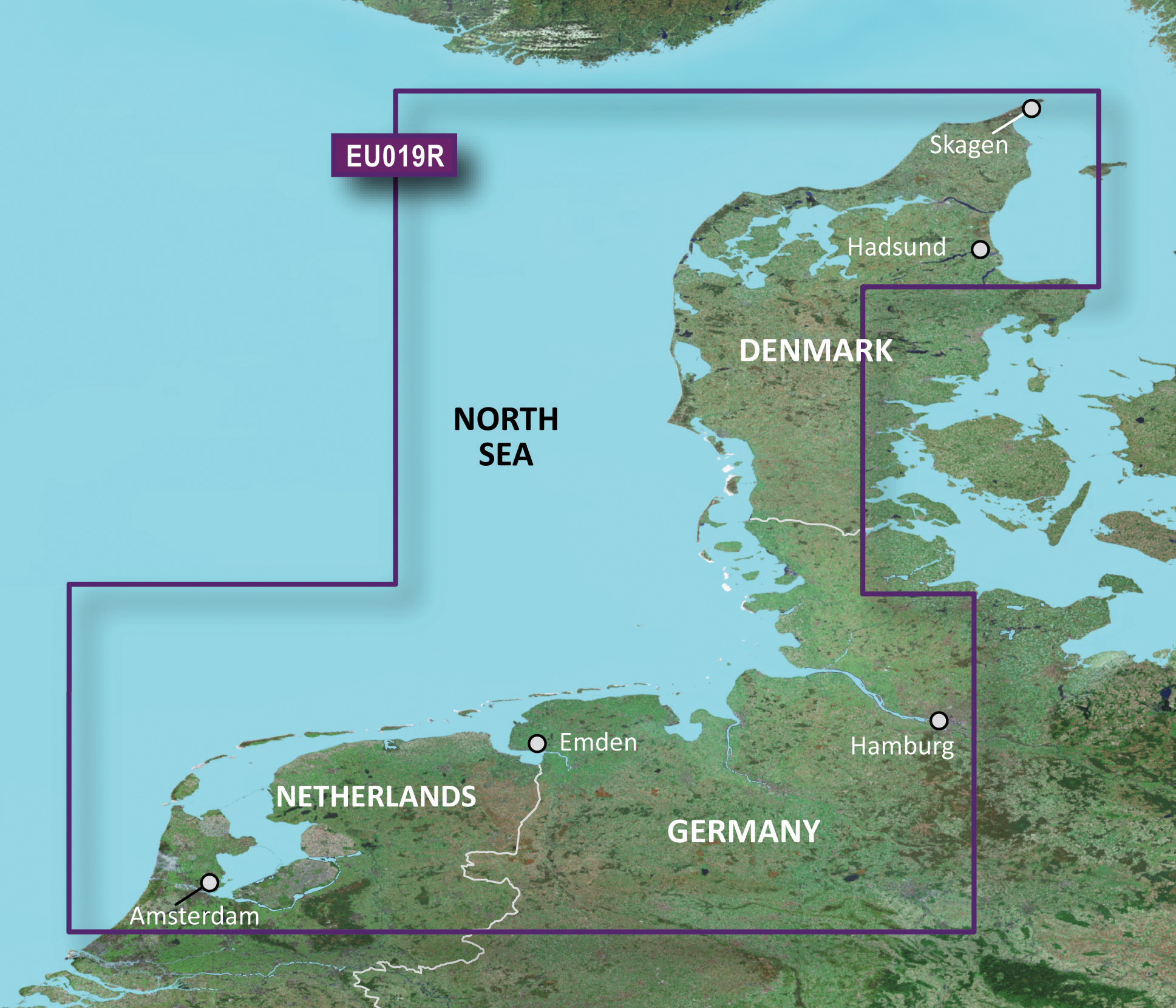 Garmin Bluechart G3 HXEU019R Jylland til Holland (MicroSD/SD) - Søkort
