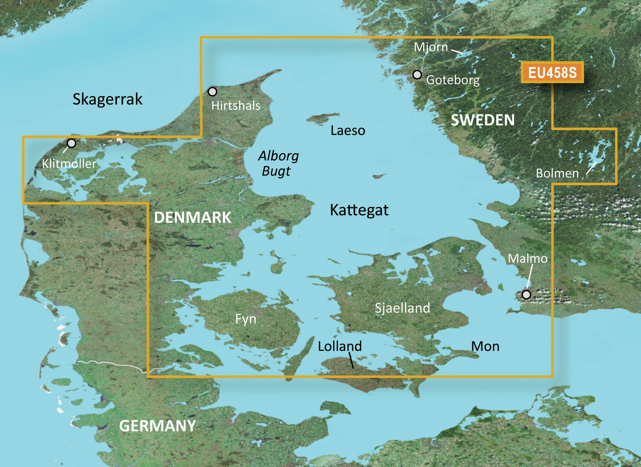 Garmin BlueChart G3 Vision VEU458S Kattegat og øerne (MicroSD/SD) - Søkort
