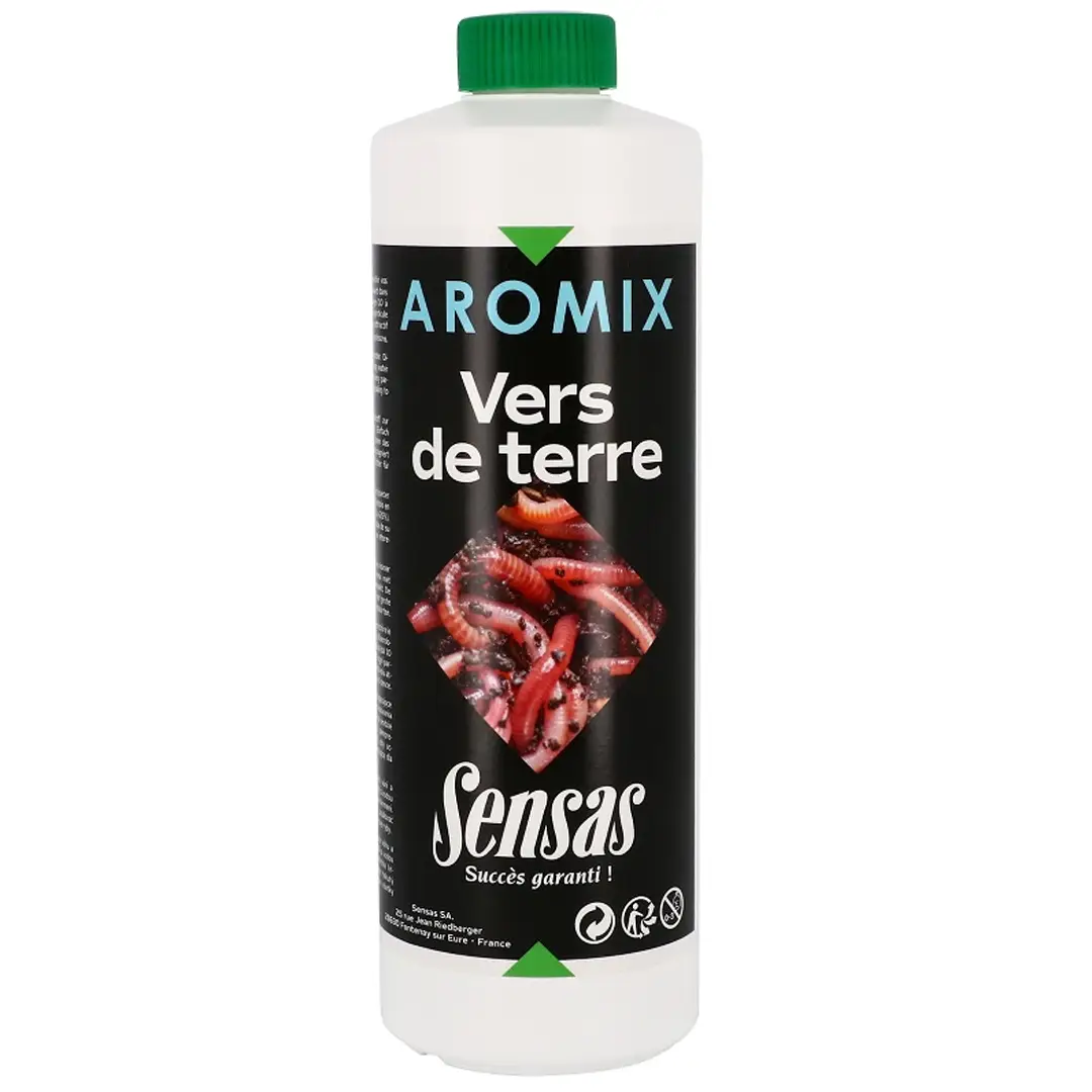 Sensas Aromix 500ml Earthworm - Dip/Liquide/Oil