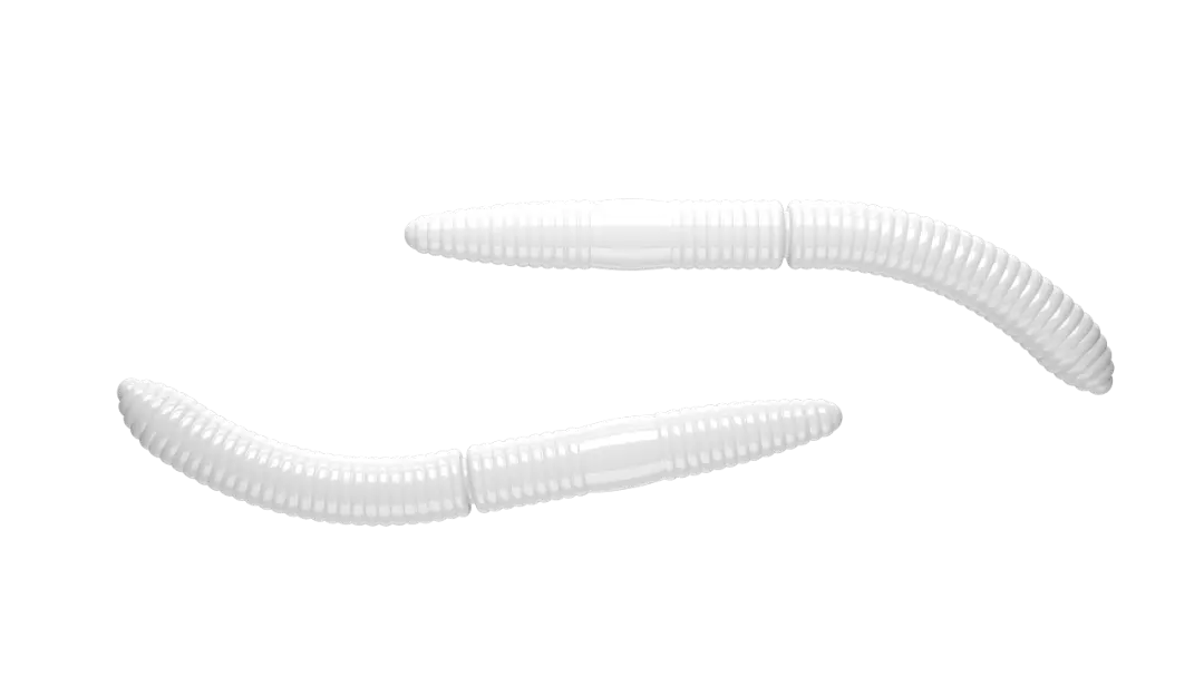 Libra Lures Fatty D Worm 65 Cheese White - Put & Take