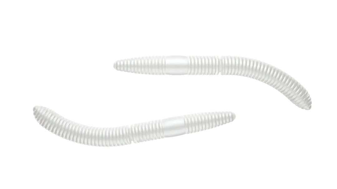 Libra Lures Fatty D Worm 65 Cheese Silver Pearl - Put & Take