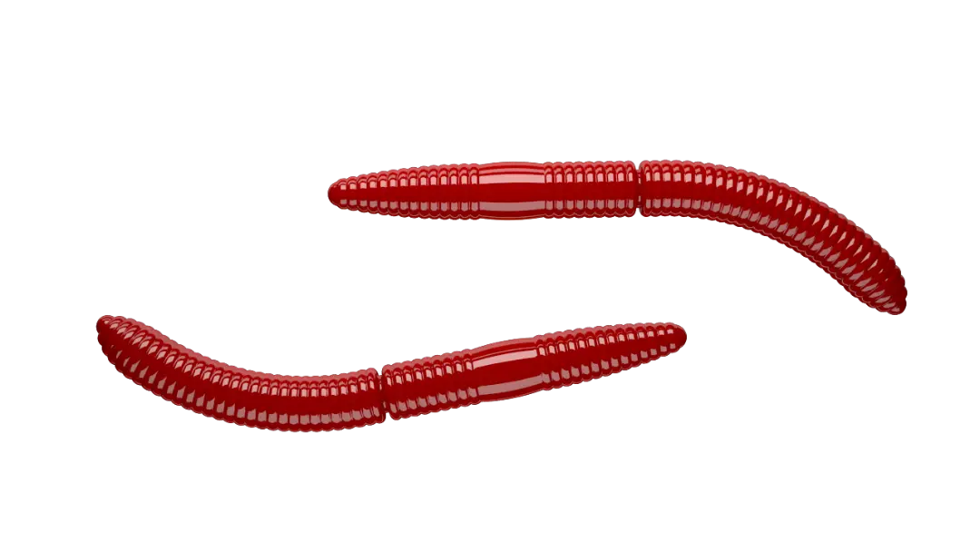 Libra Lures Fatty D Worm 65 Cheese Red - Put & Take