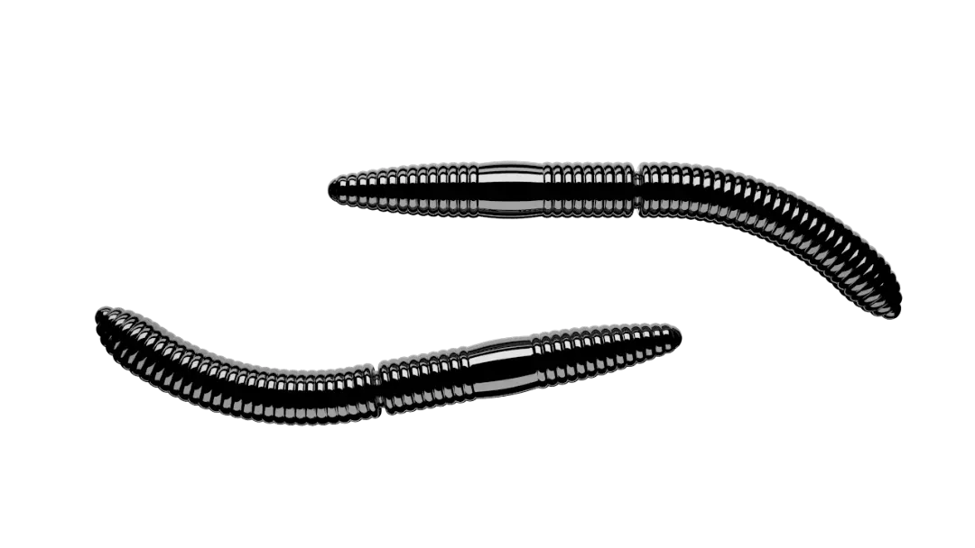 Libra Lures Fatty D Worm 65 Cheese Black - Put & Take