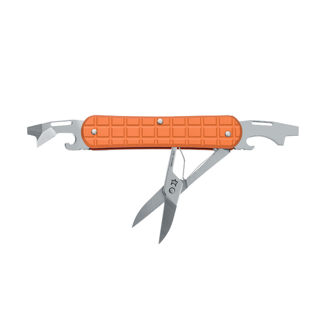 Fox Knives Vulpis Grenade Pattern Tools Orange Anodized Aluminium - Multitools