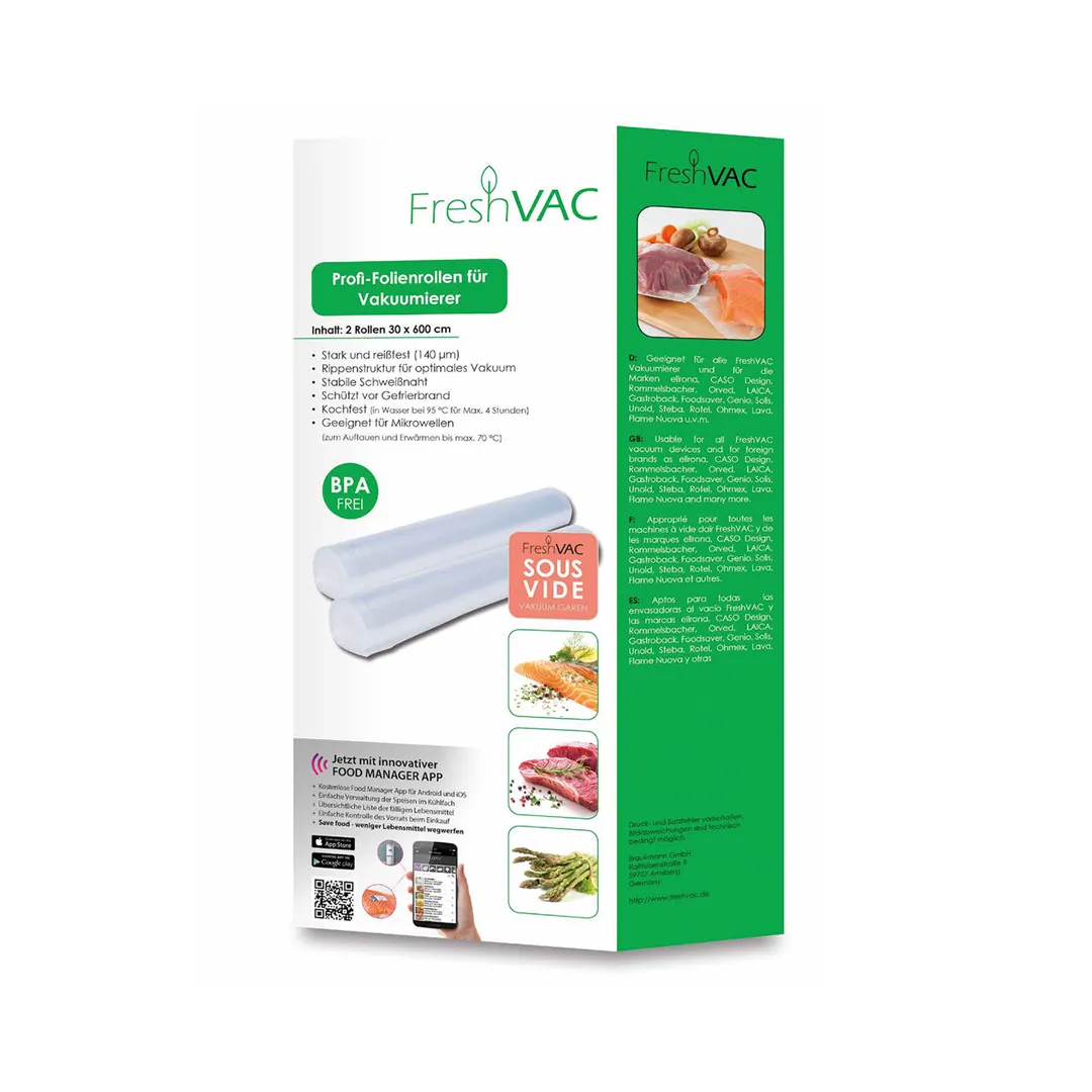 FreshVAC Pro folieruller 30x600 cm - Vakuumpakkere