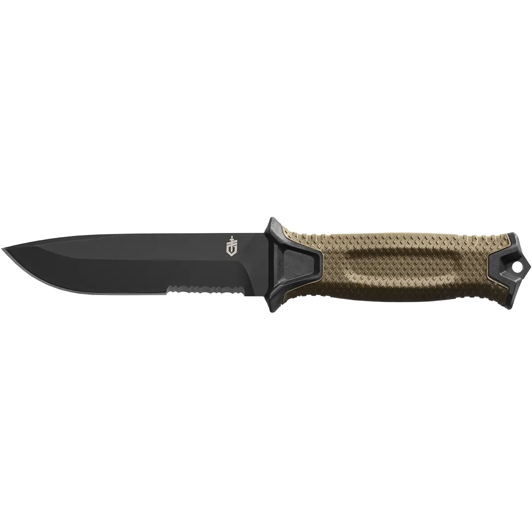 Gerber Strongarm Fixed - Serrated Edge Kniv Black - Dolke