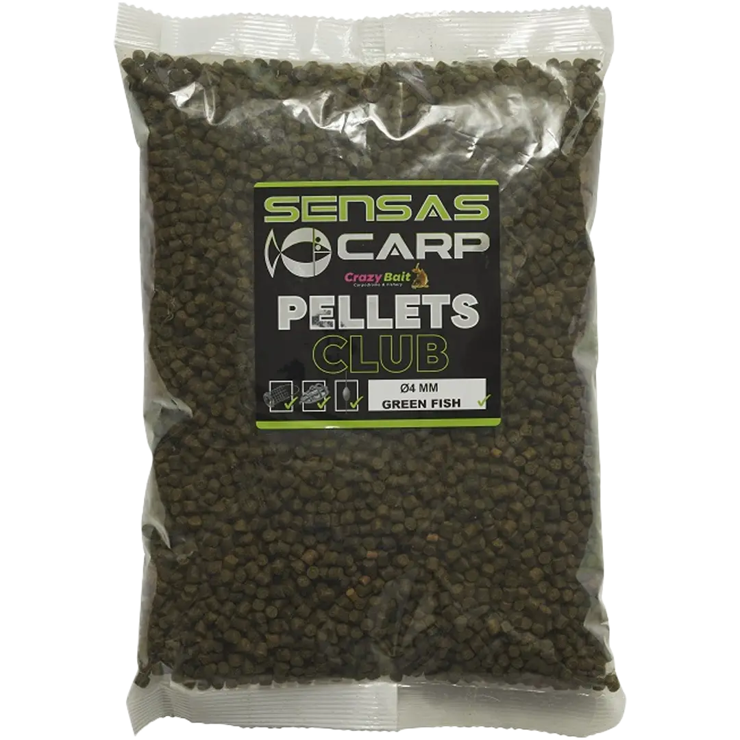 Sensas Club Pellets 10kg 4mm Green Fish - Pellet