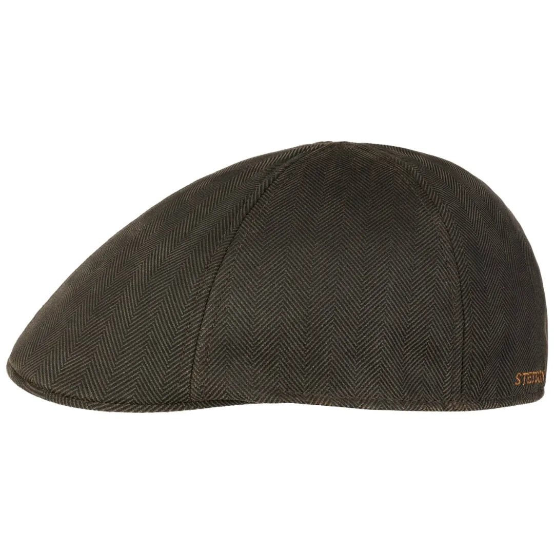 Stetson Herringbone Duck Flat Cap XL - Sixpence