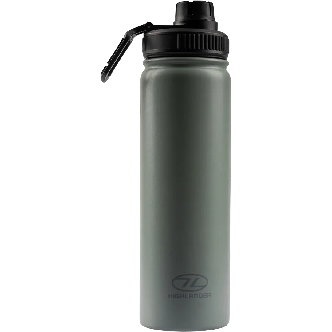 Highlander Glug Vakuumisoleret Flaske 660ml Grå - Drikkeflasker & Vandopbevaring