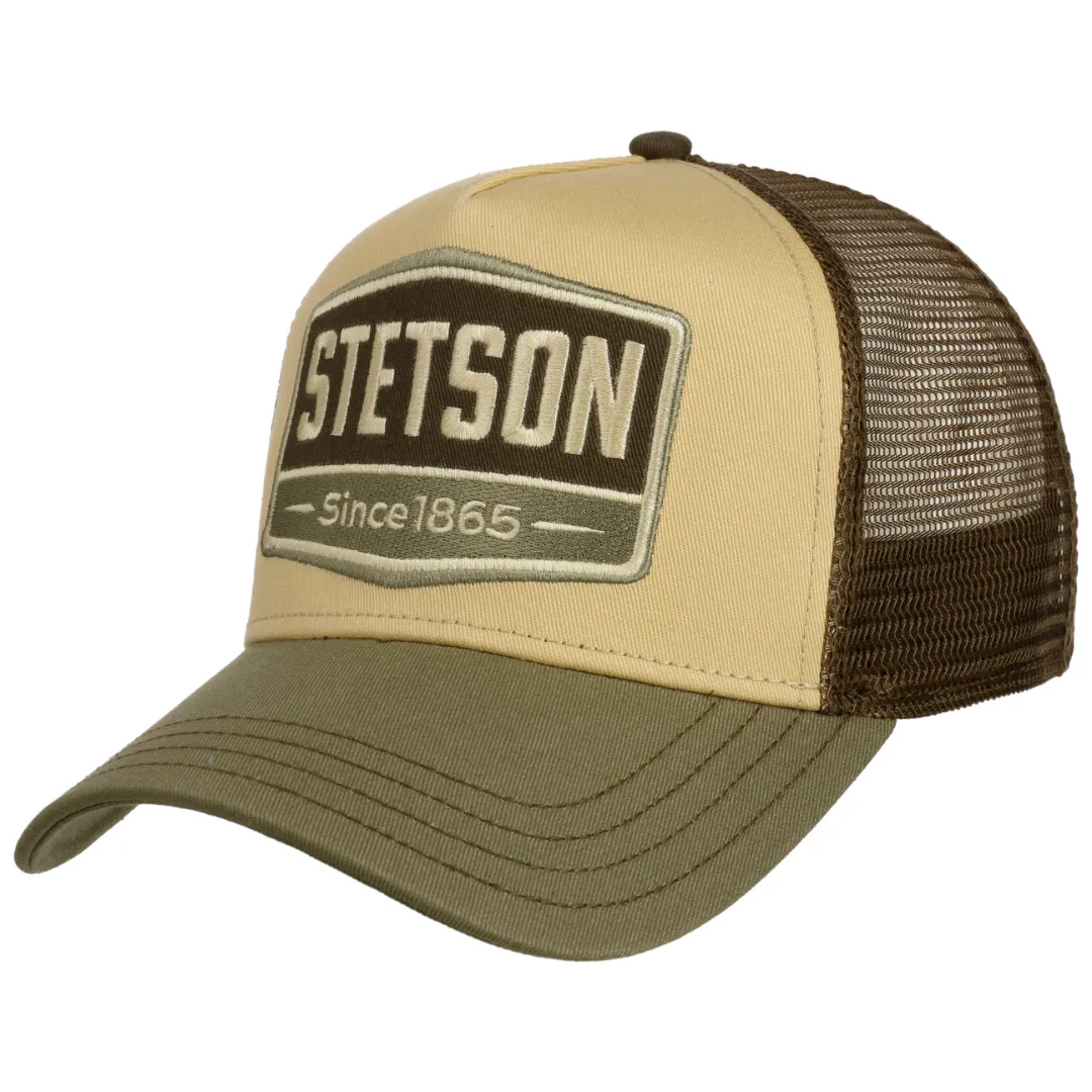Stetson Trucker Cap Gasoline Green/Beige - Caps