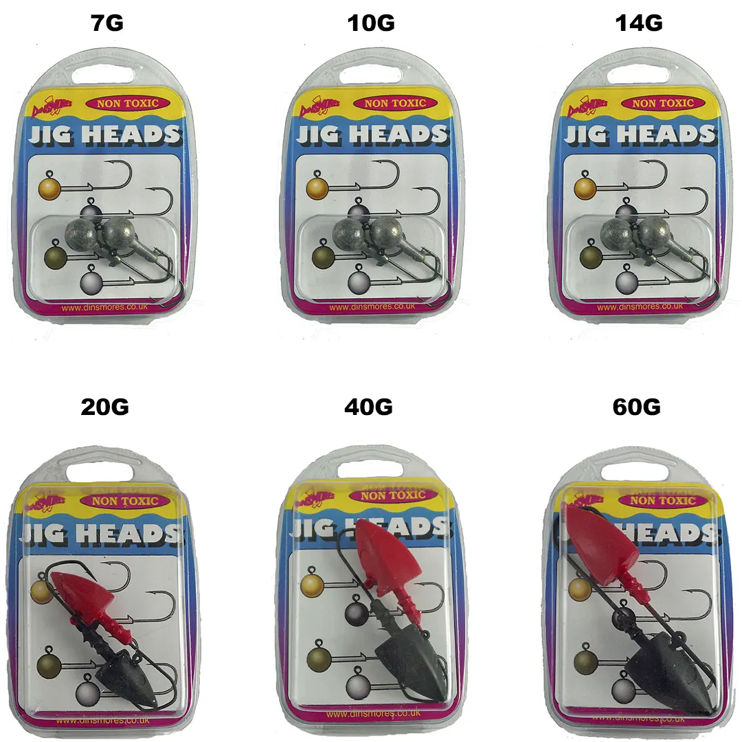 Dinsmores Non Toxic Jig Heads (2 stks. pakke) 60gram - Jighoveder mv.
