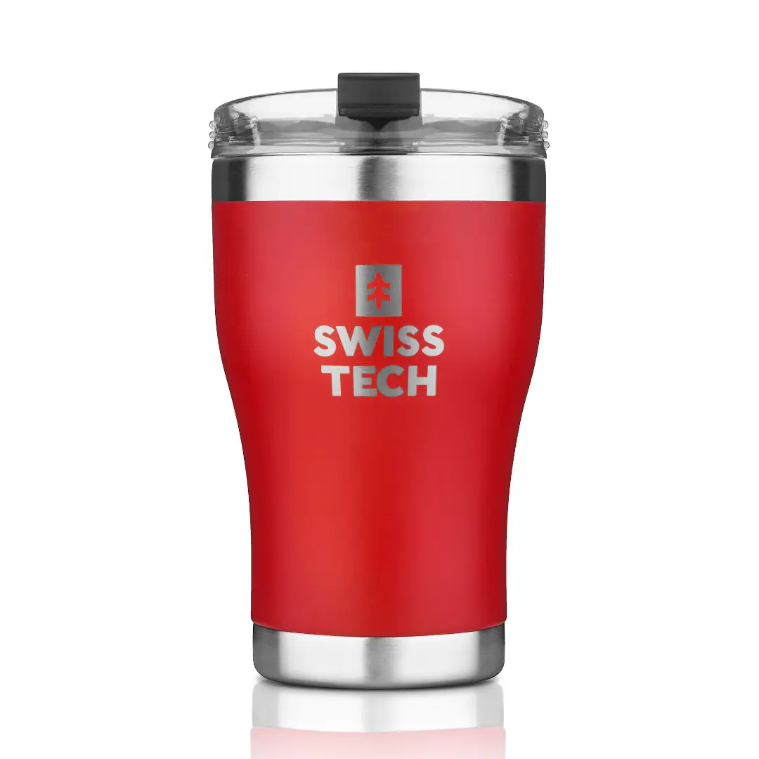 SwissTech Lækkefri Termokop 12 oz Tumbler Rød - Termokander & -krus