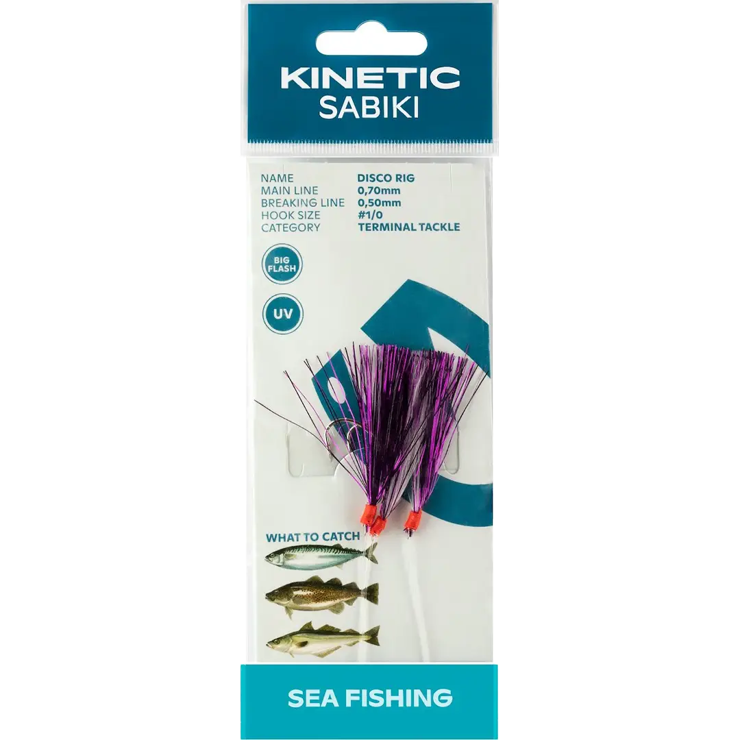 Kinetic Sabiki Disco Rig Pink/White Flash - Torskeforfang