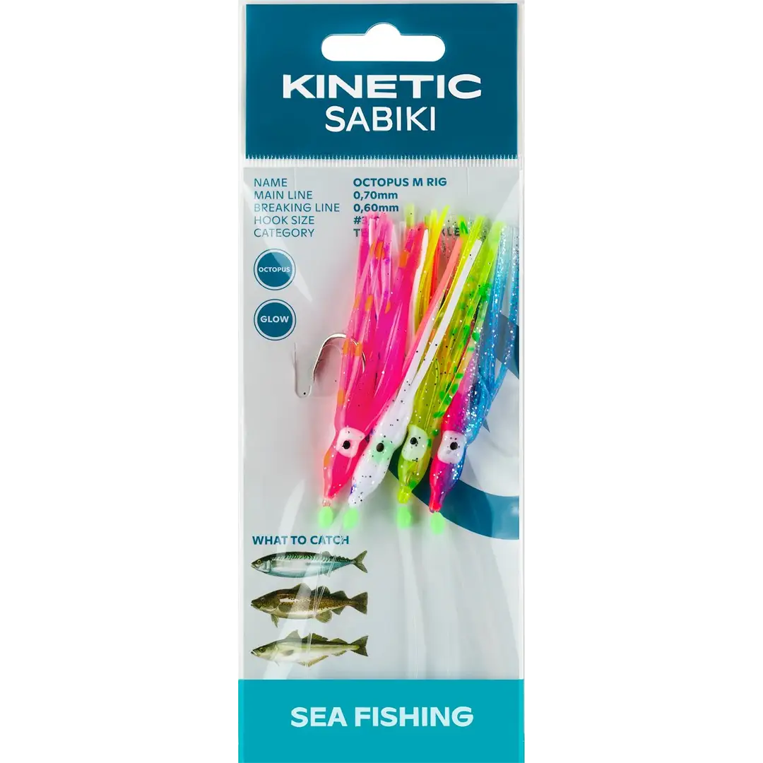 Kinetic Sabiki Octopus Rig Medium Pink/Blue - Torskeforfang