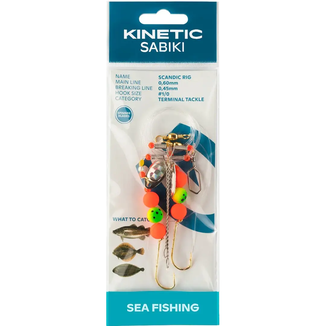 Kinetic Sabiki Scandic Rig Firetiger - Fladfiskeforfang