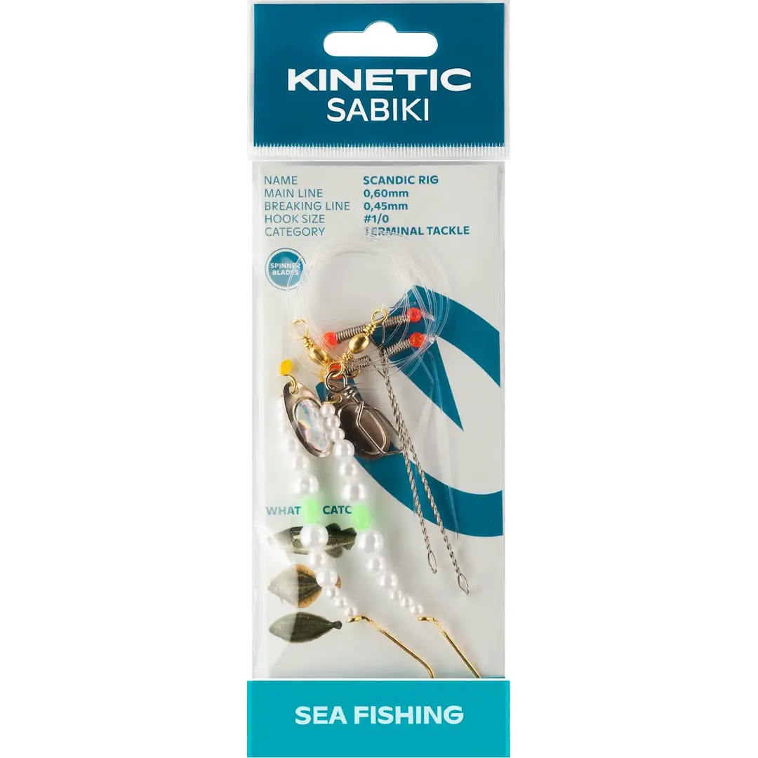 Kinetic Sabiki Scandic Rig Pearl Classic - Fladfiskeforfang