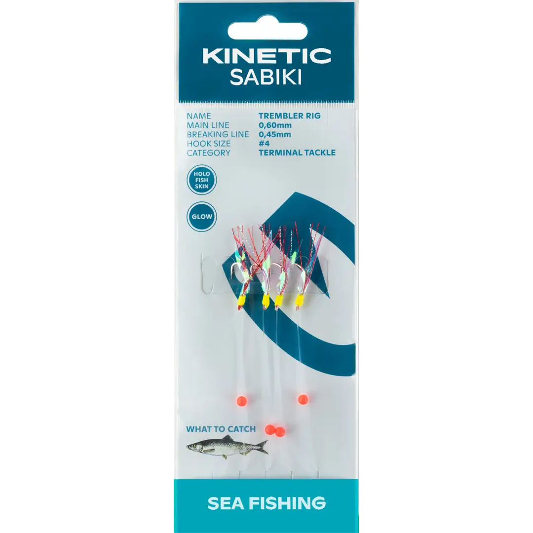 Kinetic Sabiki Trembler Rig Holo Fishskin/Copper Flash - Silde/Makrelforfang