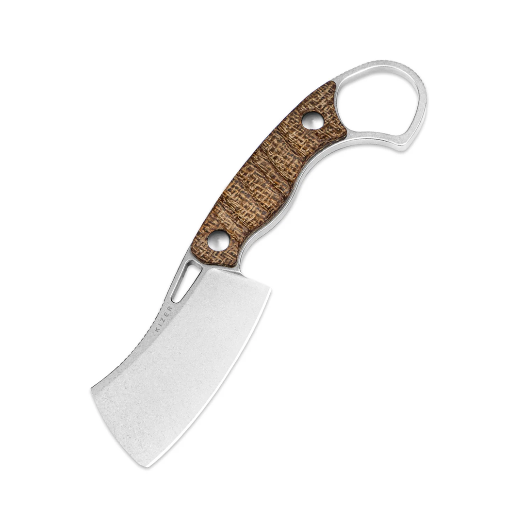 Kizer Little Rhino | AEB-L | Burlap Micarta - Dolke