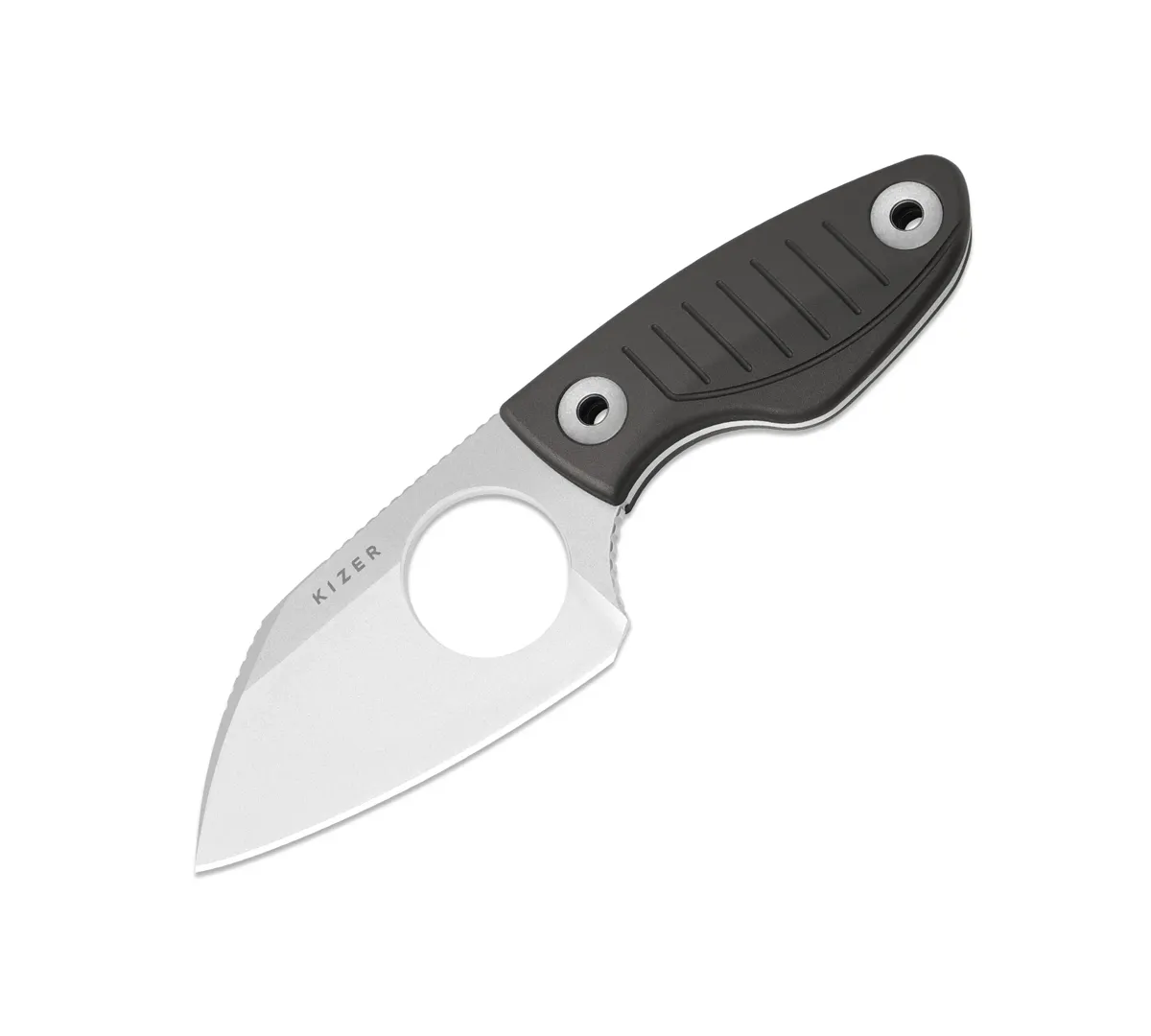 Kizer Nightjar | AUS-10 Steel | Sheepfoot Fixed Blade | Aluminum - Dolke