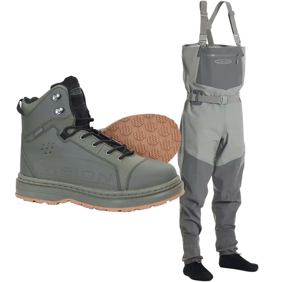 Vision Koski Grey Åndbare Waders Sæt - Waders Sæt