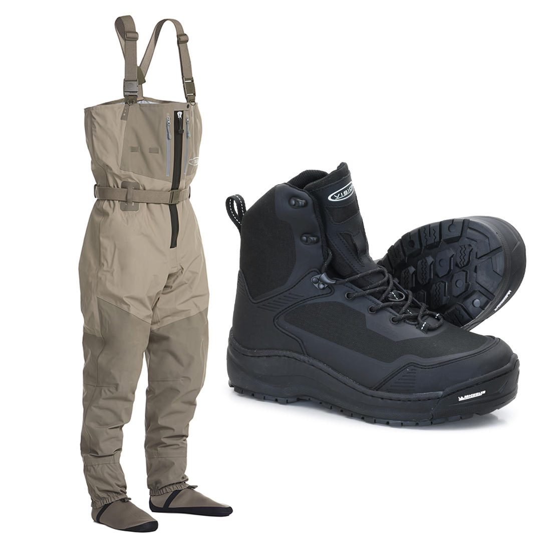 Vision Koski Zip + Musta Michelin Wadesæt - Waders Sæt