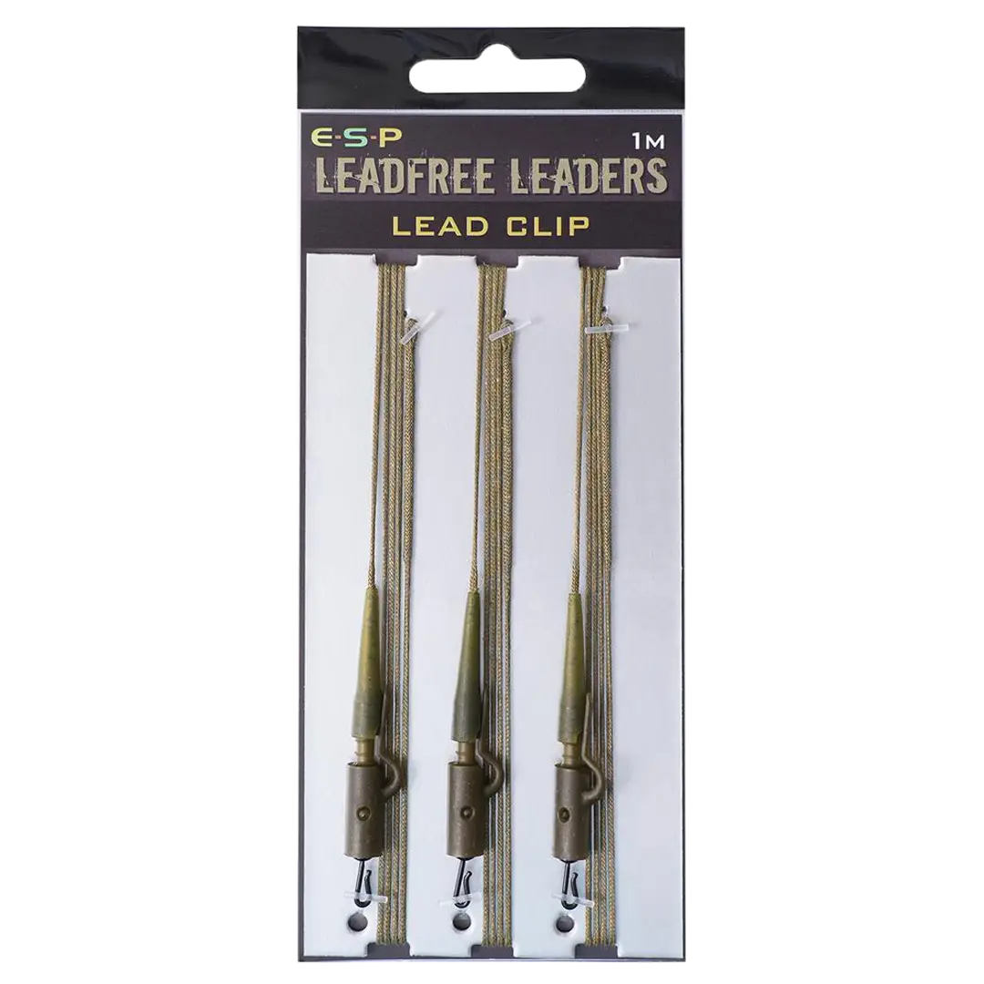 ESP Leadfree Leadclip Leaders Weedy Green - Line/forfangsline