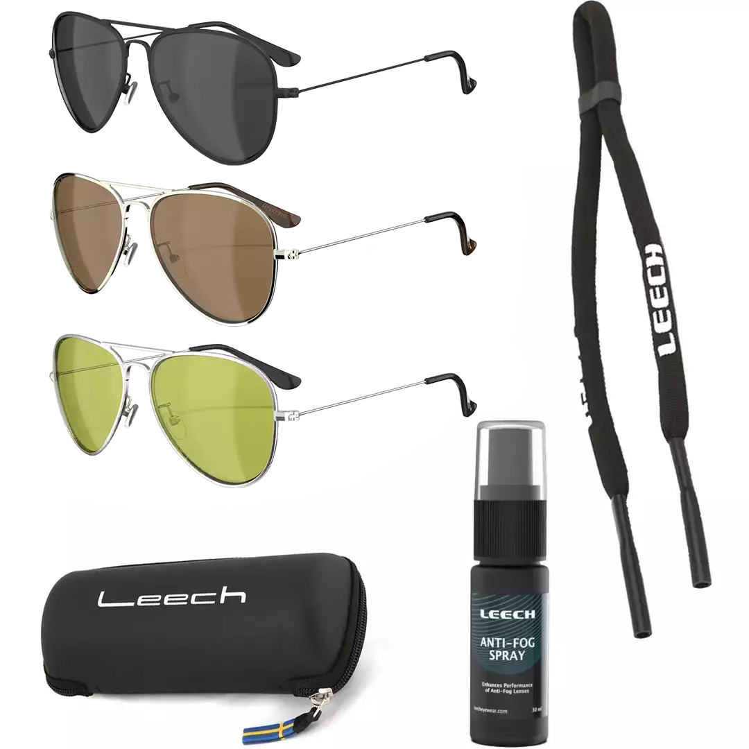 Leech ATW1 Polaroid Solbrille Pakke - Fiskebriller