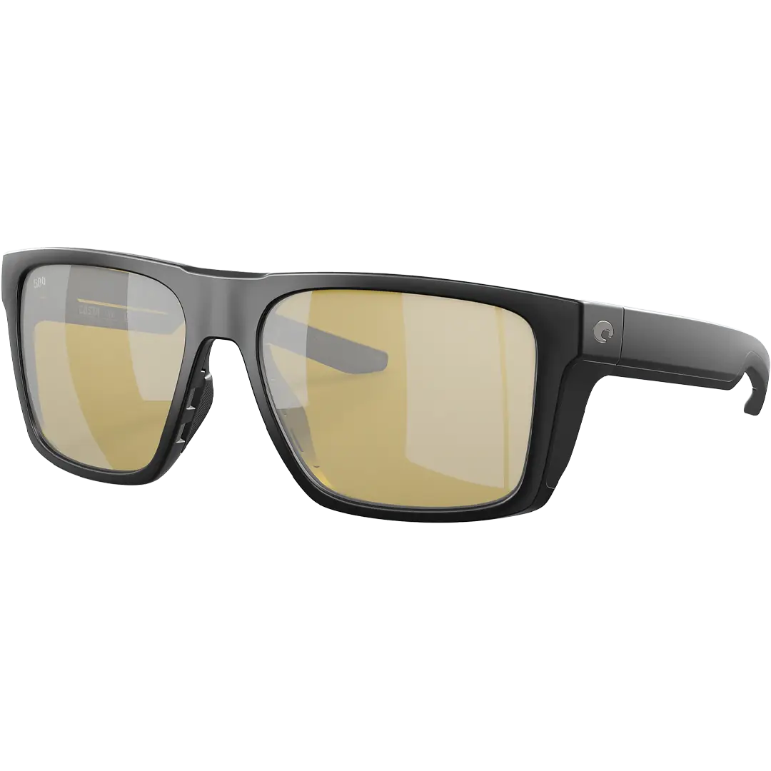Costa Del Mar Lido Polaroid Solbriller Matte Black Glas Sunrise Silver Mirror - Fiskebriller