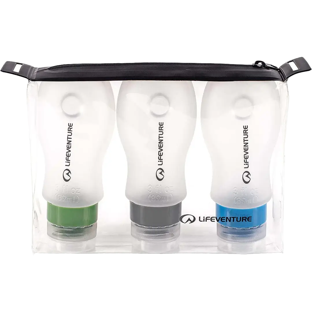 Lifeventure Silicone Travel Bottles - Sæbe, håndklæder, toilettasker, etc.