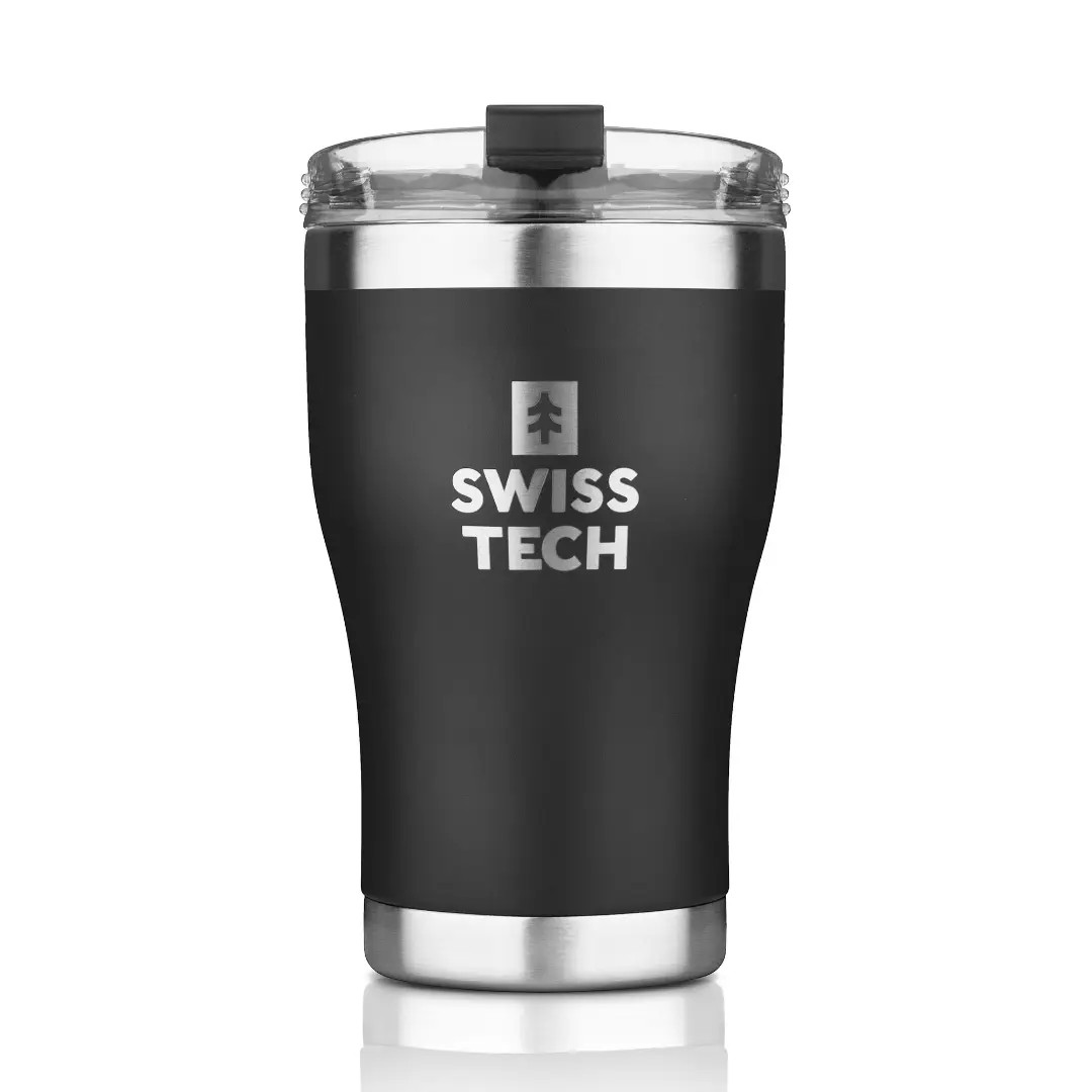 SwissTech Lækkefri Termokop 12 oz Tumbler Sort - Termokander & -krus