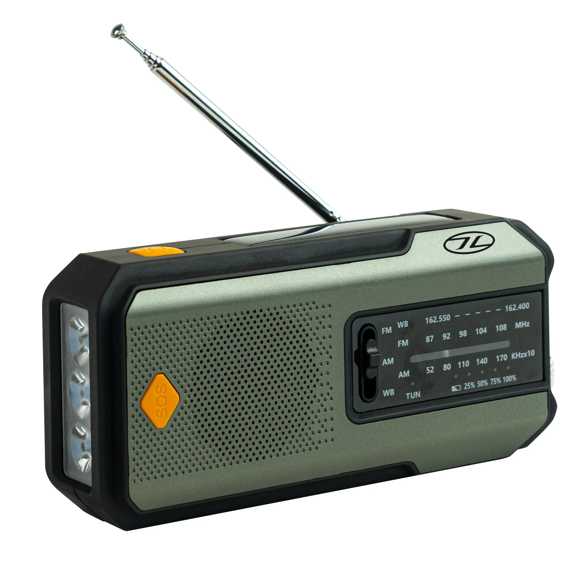 Highlander Nødradio Med Powerbank Og Lommelygte - Preppergrej