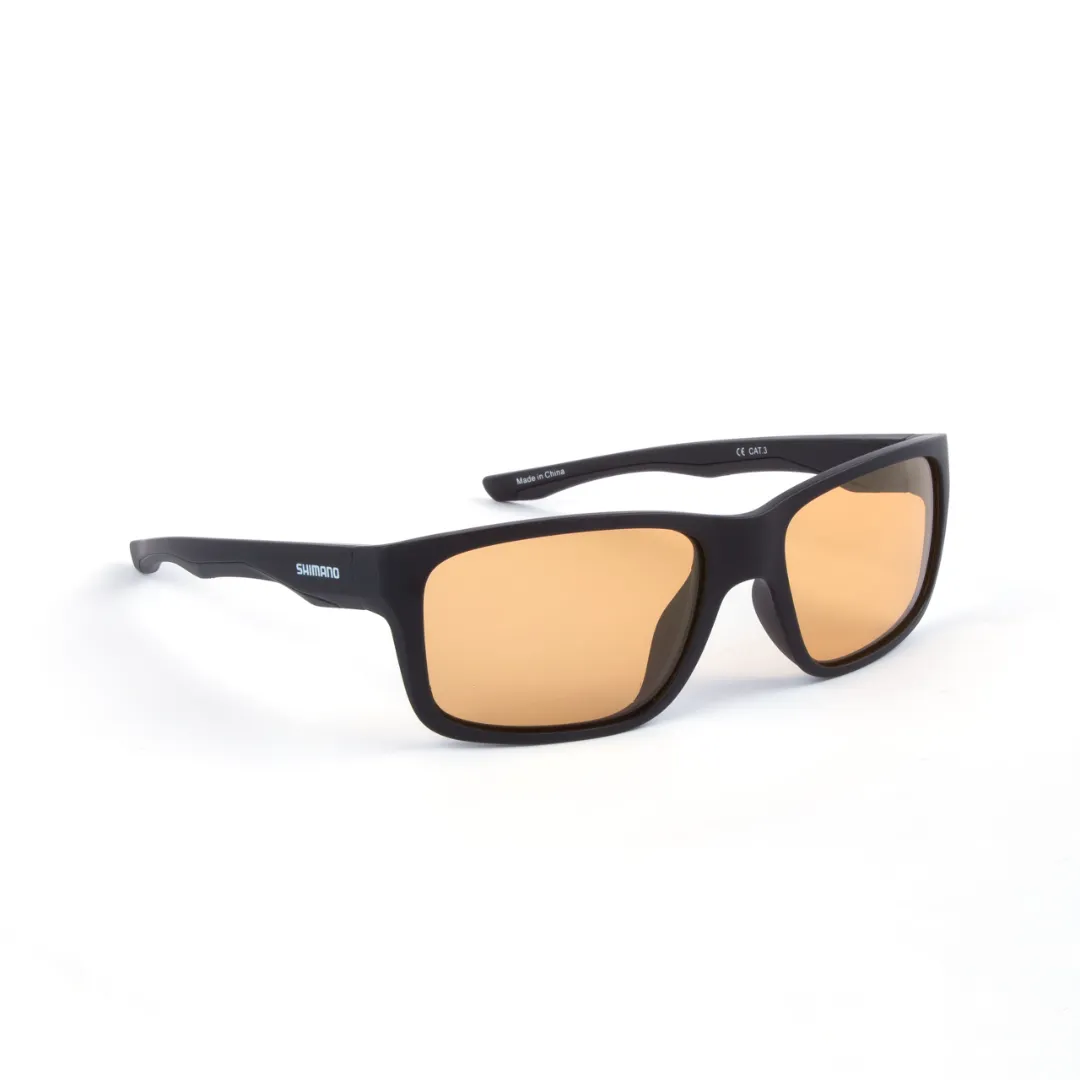 Shimano Polaroid Solbriller Matte Black & Yellow - Fiskebriller