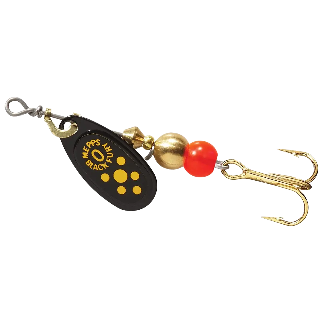 Mepps Black Fury Black/Yellow Dots St. 4 9gram - Spinner