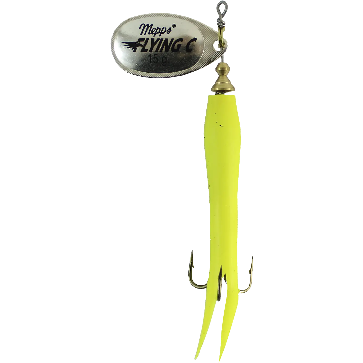 Mepps Aglia Flying C Condomspinner 25 Gram Silver/Chartreuse - Spinner