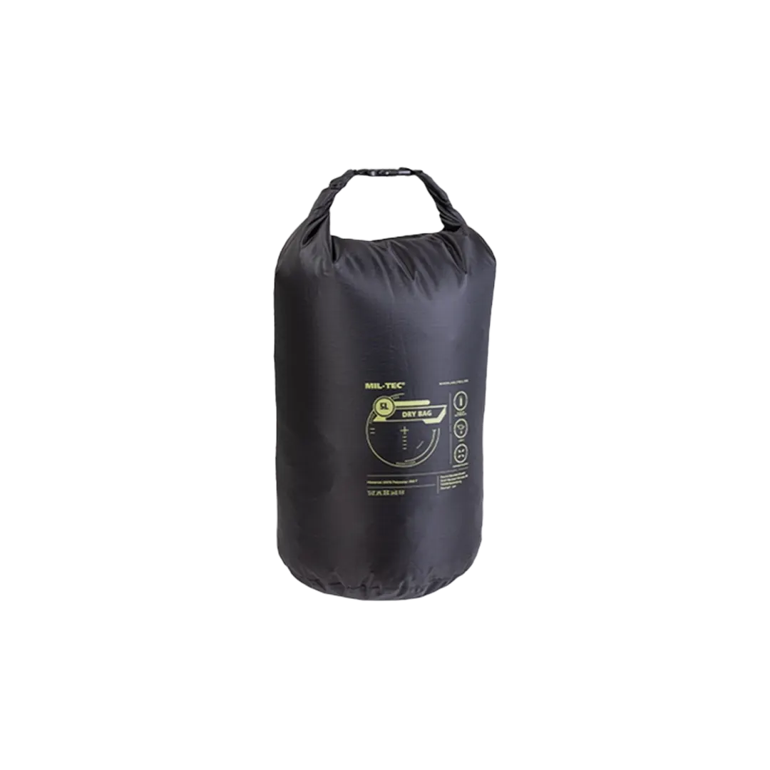 Mil-Tec Dry Bag Black 5 Liter - Drybags/vandtætte poser