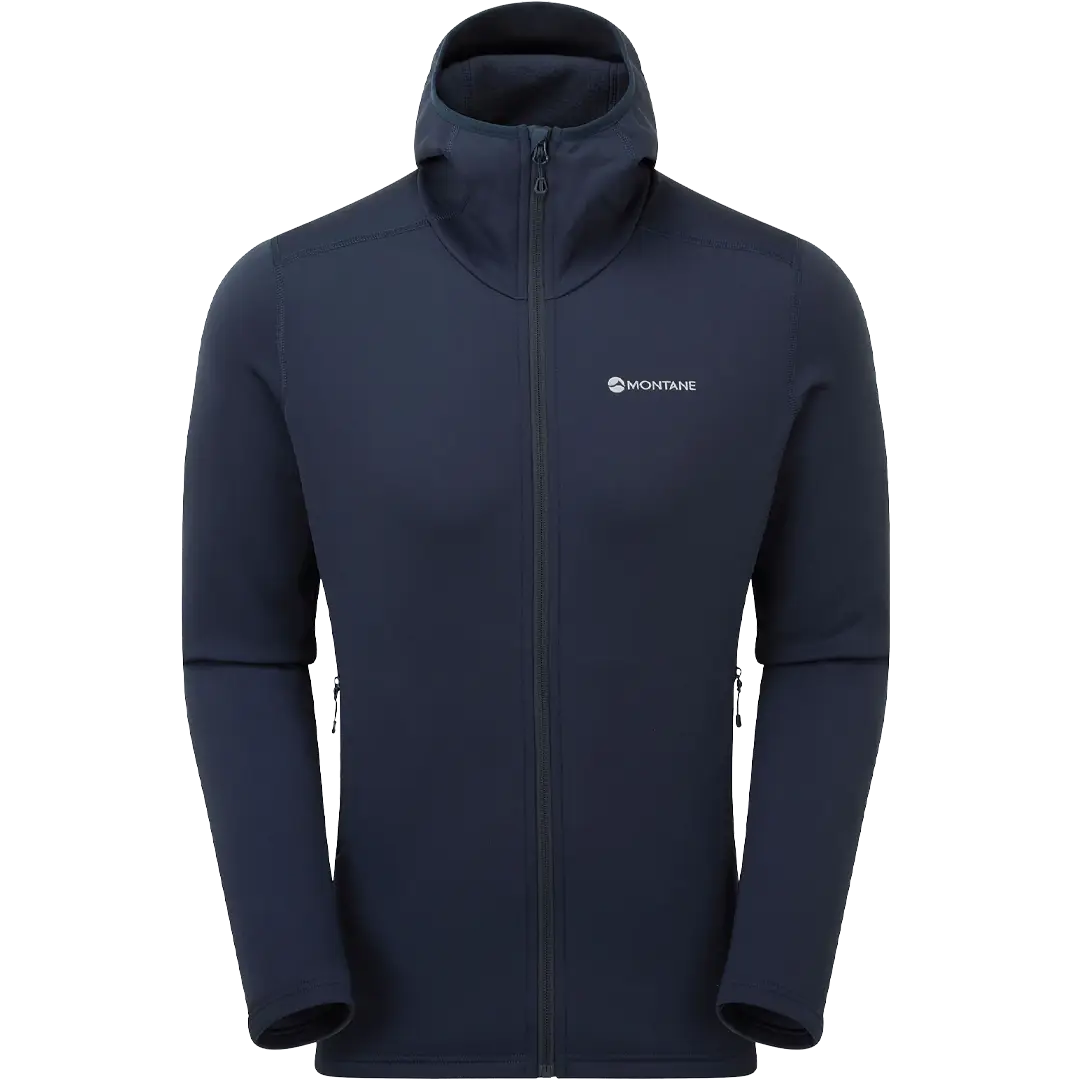Montane Fury Hooded Fleece Jacket Blå XL - Fleecetrøje