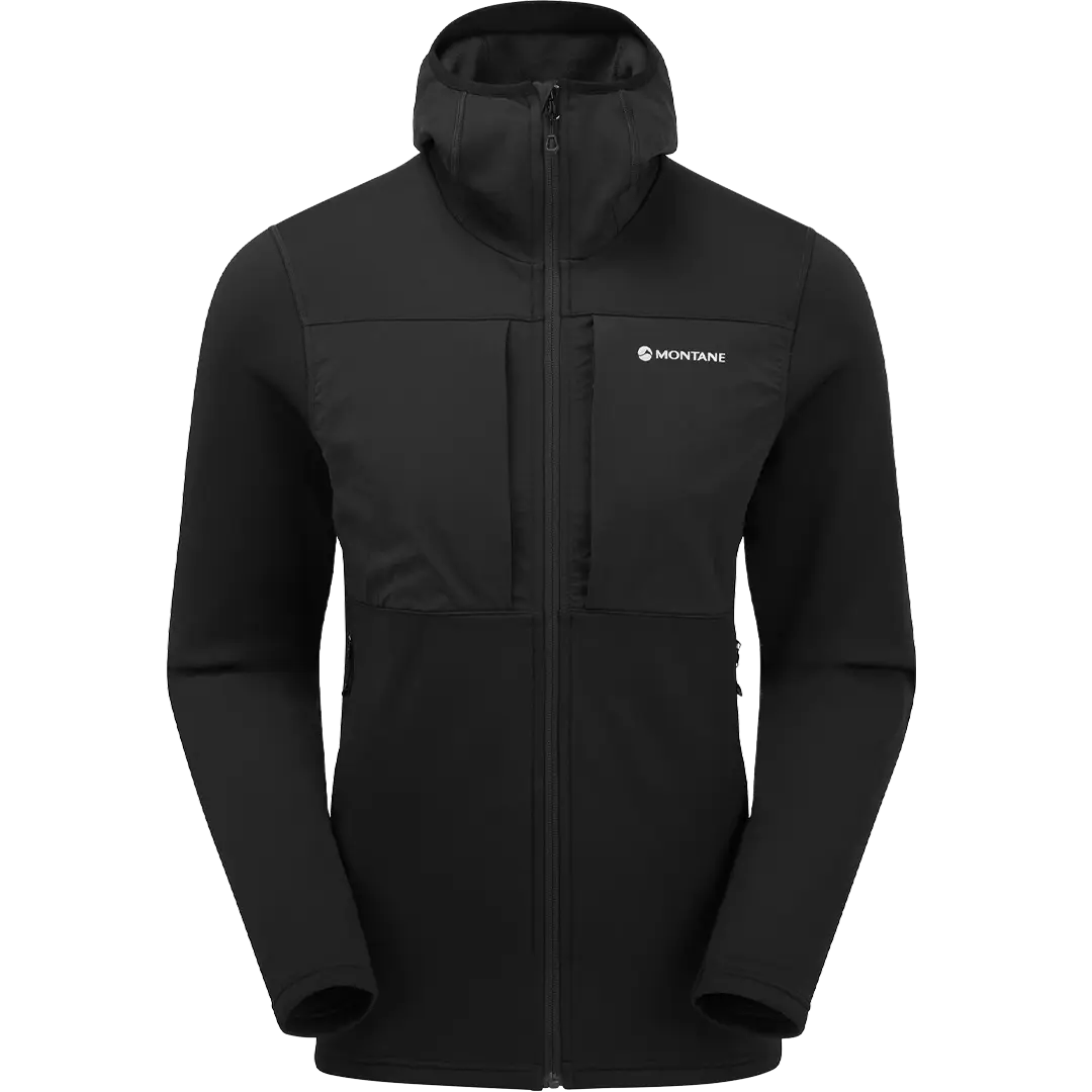 Montane Fury XT Hooded Fleece Jacket Sort XL - Fleecetrøje