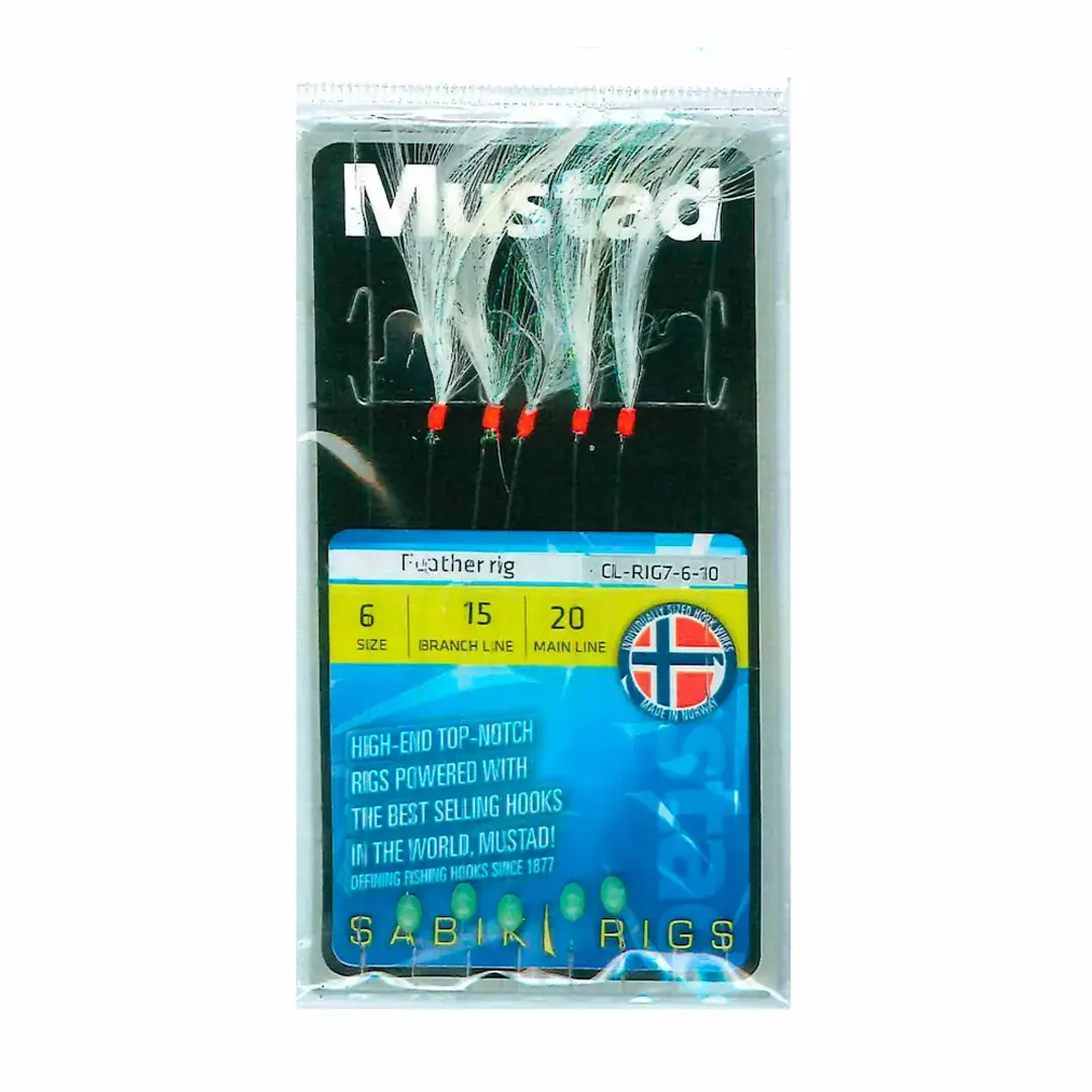 Mustad Sabiki Feather Rig St. 6 - Silde/Makrelforfang