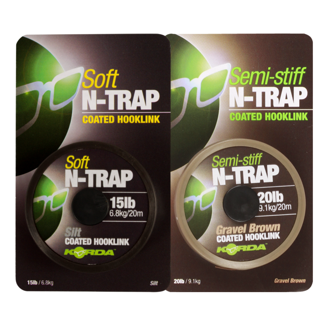 Korda N-Trap Hooklink 20m Soft 15lb/6,8kg Gravel Brown - Line/forfangsline